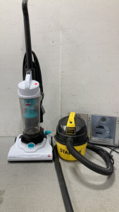 Bissell Upright Vacuum, Stanley (1) Gal Wet/ Dry Vacuum And Phillips Micro System