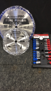 Table Saw Blades and Socket Set