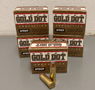 (5) Boxes (100 Rounds) of Gold Dot 44 REM Mag 270 Gr. Ammo