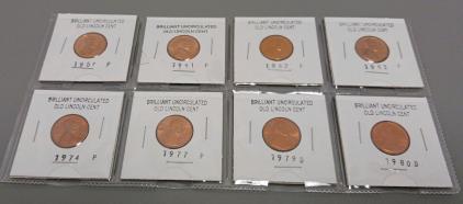 (8) Brilliant Uncirculated Old Lincoln Cents