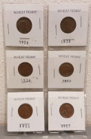 (6) Various Year Wheat Pennies