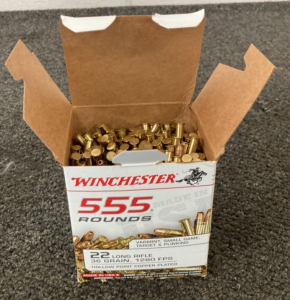 (555) Rounds Winchester .22 Long Rifle Follow Point Ammo