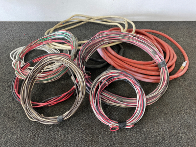 Assorted Cables, Electrical Wire, Pneumatic Hose, and More