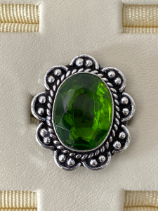 Size 6 German Silver Peridot Ring