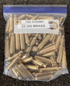 (100) 22-250 Brass Casings