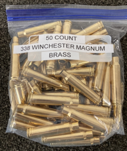 (50) .338 Winchester Magnum Brass Casings