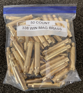 (50) .338 Win Mag Brass Casings