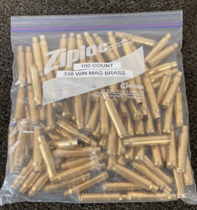 (100) .338 Win Mag Brass Casings