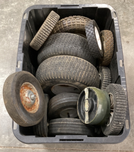 Tote Of Assorted Wheels And Tires