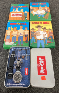 King Of The Hill 1, 2, 3, & 5 Seasons and Levi’s Interchangeable Watch Set