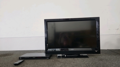 Vizio (32") TV & Panasonic DVD Player W/ Remote