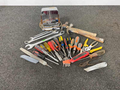 Assorted Hand Tools and Vintage Toaster