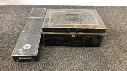 (2) Metal Lock Boxes