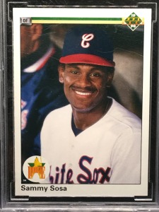 Sammy Sosa Rookie Baseball Card- Beckett Graded "Mint 10"