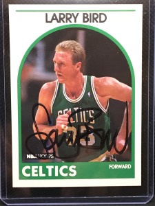 Larry Bird Autograph - Authentic - Hoops NBA Card - Mint Condition