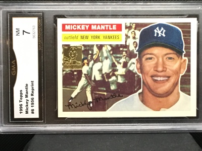 Mickey Mantle Graded Baseball Card- GMA Graded 7 Near Mint