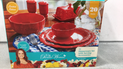 Pioneer Woman Red Dinnerware Set