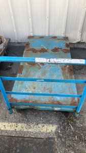 Metal wheeled flat cart