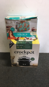 (1) Crockpot Slow Cooker In Original Packaging (1) The Pioneer Woman 2-Slice Toaster