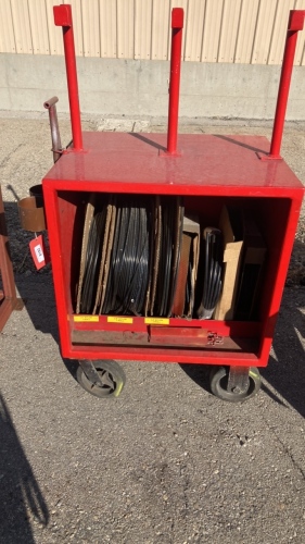 Wheeled metal material cart