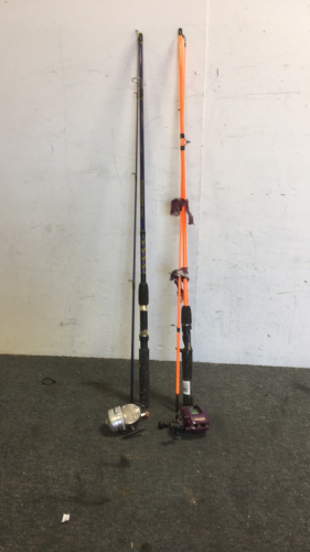 (2) Fishing Rods (2) Fishing Reels