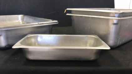 (2) 6 Inches Deep Chaffing Dish (3) 3 Inch Deep Chaffing Dish (1) Small Chaffing Dish