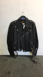 Vintage Espirit Mens Leather Motorcycle Jacket