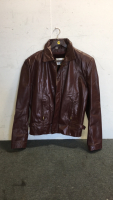 Wilson’s suede and Leather Burgundy Leather Jacket