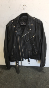 (1) River Road Mens Leather Motorcycle Jacket