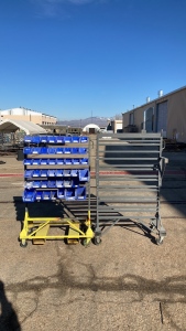 Two storage bin racks