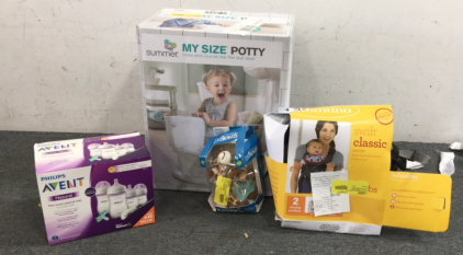 My Size Potty, Philips Advent Bottle, Infant Carrier, Dr Browns Giraffe