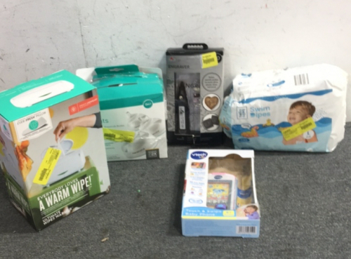 Vtech Baby Phone, Warm Wipes, Nano Bebe Bottle, Engraver, Swim Dipers