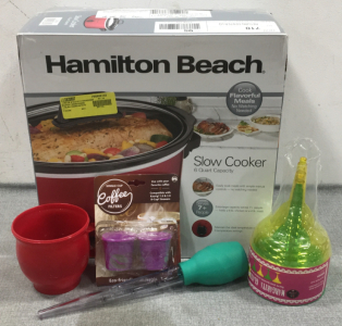 Hamilton Beach Slow Cooker, Single Cup Coffee Filters, Turkey Baster and More