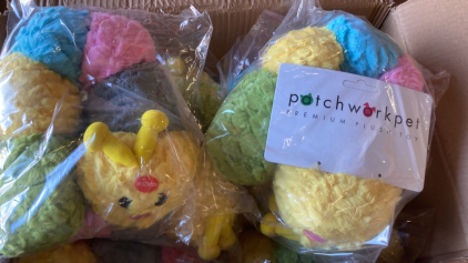 Box of (12) Patchwork Pastel 20” Caterpillars For Pets