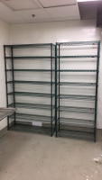 (2) 4’ x 7’ Wire Rack Storage Shelves