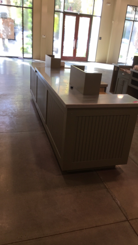 (1) 137&rdquo; Long x 36&rdquo; Wide Stainless Steel Top Cashiers Counter