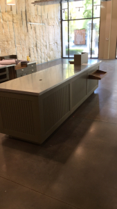 (1) 137” x 36” Stainless Steel Top Cashiers Counter