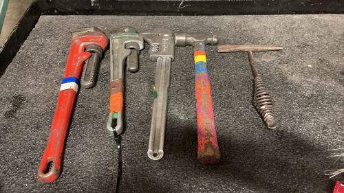 Pipe wrenches and hammers