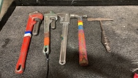 Pipe wrenches and hammers