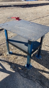 Small metal work table