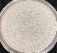 2015 Australian Kookaburra 10oz Silver 1 Dollar Coin