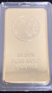 The Perth Mint 99.99% Pure Gold Plated 1 Ounce Bar