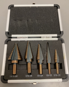 5-Piece Set Of Titanium Step Bits — New