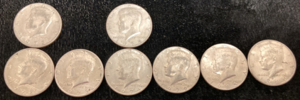 (8) 70’s-80’s Kennedy Half Dollars