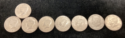 (8) 70’s-80’s Kennedy Half Dollars