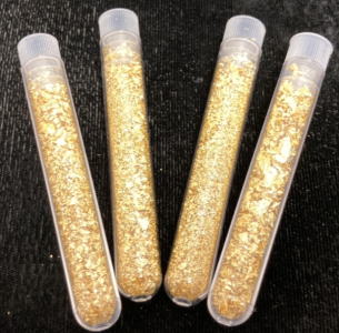 (4) Vials Gold Leaf/Flake