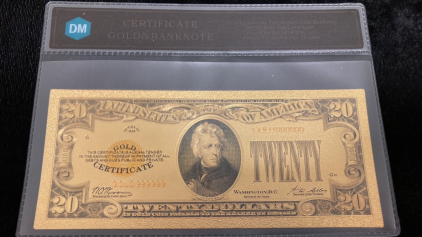 Certified Gold Plated Paper Banknote