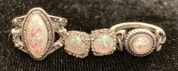 White Fire Opal Jewelry