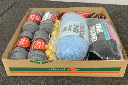 (2) One Pound Balls Of Yarn & (6) Bundles Of Yarn