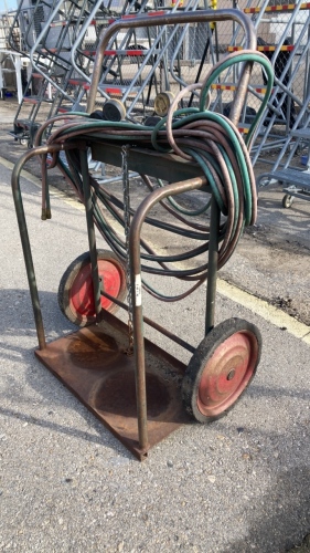Cutting Torch Cart with Regulators and Hoses